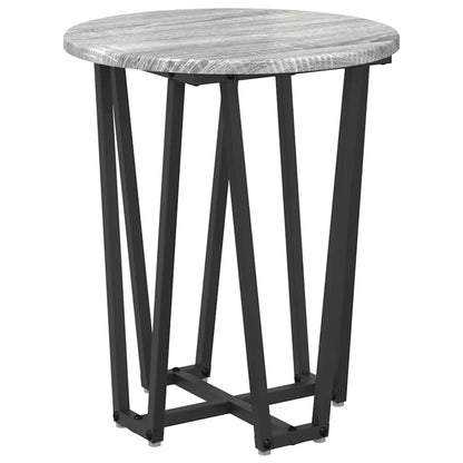 Beistelltisch-Set 2 pcs Grau Sonoma und Schwarz
