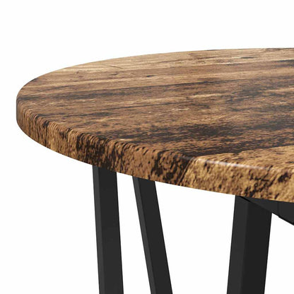 Beistelltisch-Set 2 pcs Altes Holz und Schwarz