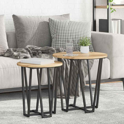 Beistelltisch-Set 2 pcs Artisan Eiche und Schwarz