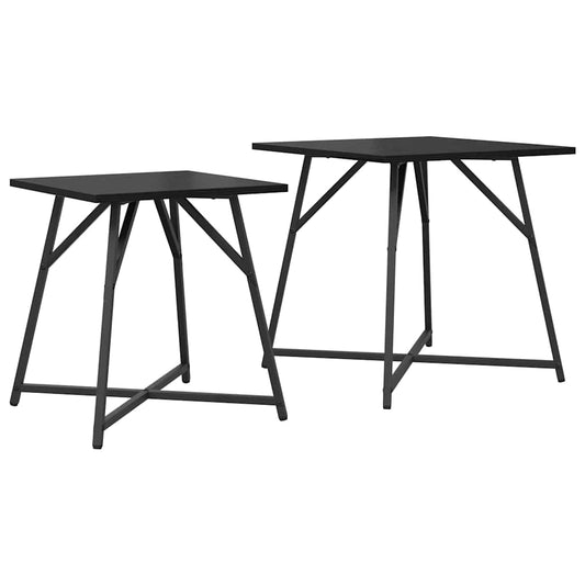Beistelltisch-Set 2 pcs Schwarze Eiche 50 x 50 x 50 cm