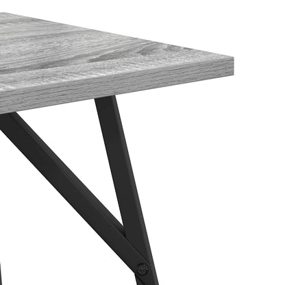 Beistelltisch-Set 2 pcs Grau Sonoma und Schwarz 50 x 50 x 50 cm