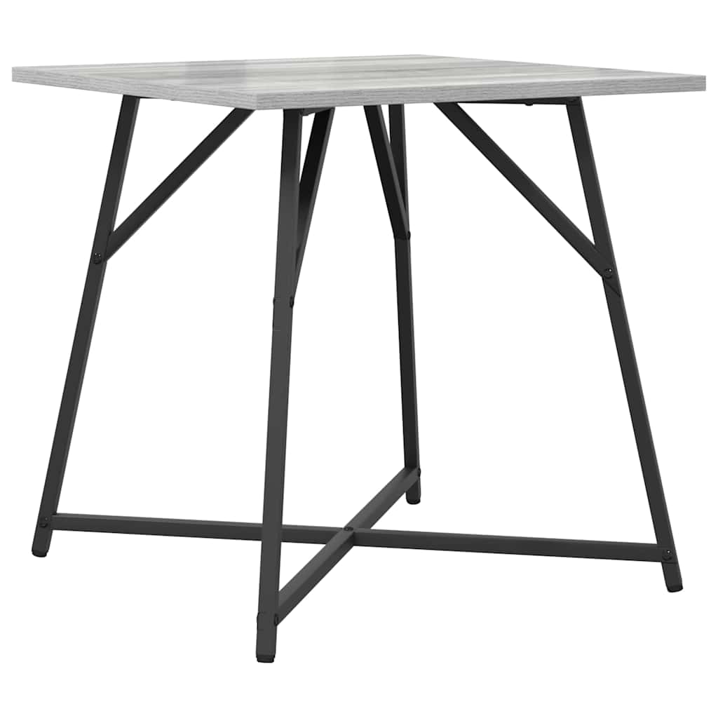 Beistelltisch-Set 2 pcs Grau Sonoma und Schwarz 50 x 50 x 50 cm