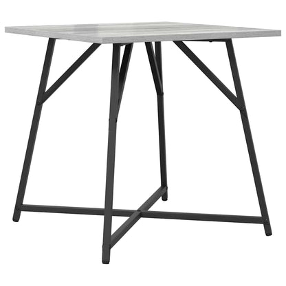 Beistelltisch-Set 2 pcs Grau Sonoma und Schwarz 50 x 50 x 50 cm