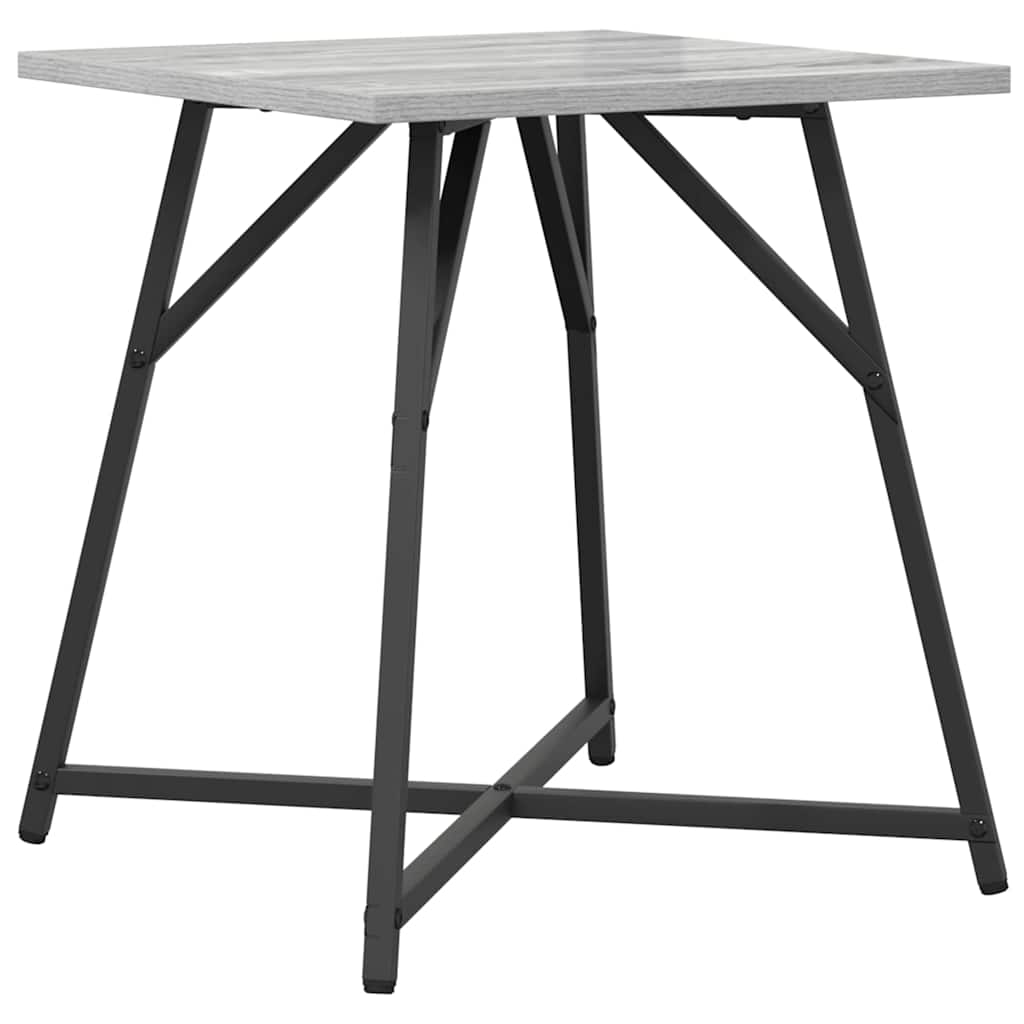 Beistelltisch-Set 2 pcs Grau Sonoma und Schwarz 50 x 50 x 50 cm