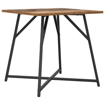 Beistelltisch-Set 2 pcs Altes Holz und Schwarz 50 x 50 x 50 cm