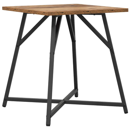 Beistelltisch-Set 2 pcs Altes Holz und Schwarz 50 x 50 x 50 cm