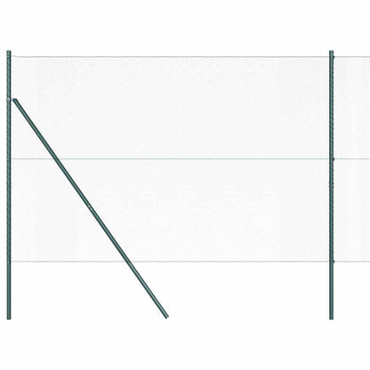 Zaun mit Pfosten Grün 1,6 x 10 m PVC-beschichteter Stahl