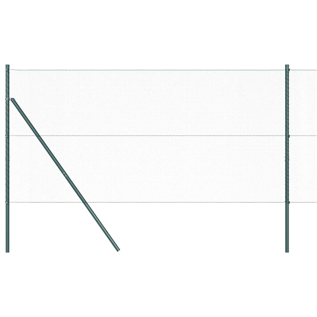 Zaun mit Pfosten Grün 1.2 x 25 m PVC-beschichteter Stahl