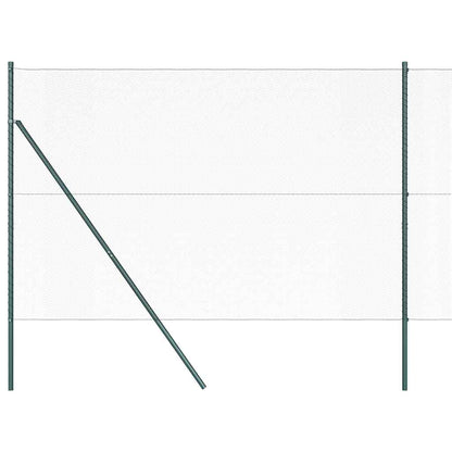 Zaun mit Pfosten Grün 1.5 x 50 m PVC-beschichteter Stahl