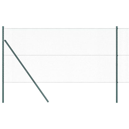 Zaun mit Pfosten Grau 1,2 x 50 m PVC-beschichteter Stahl