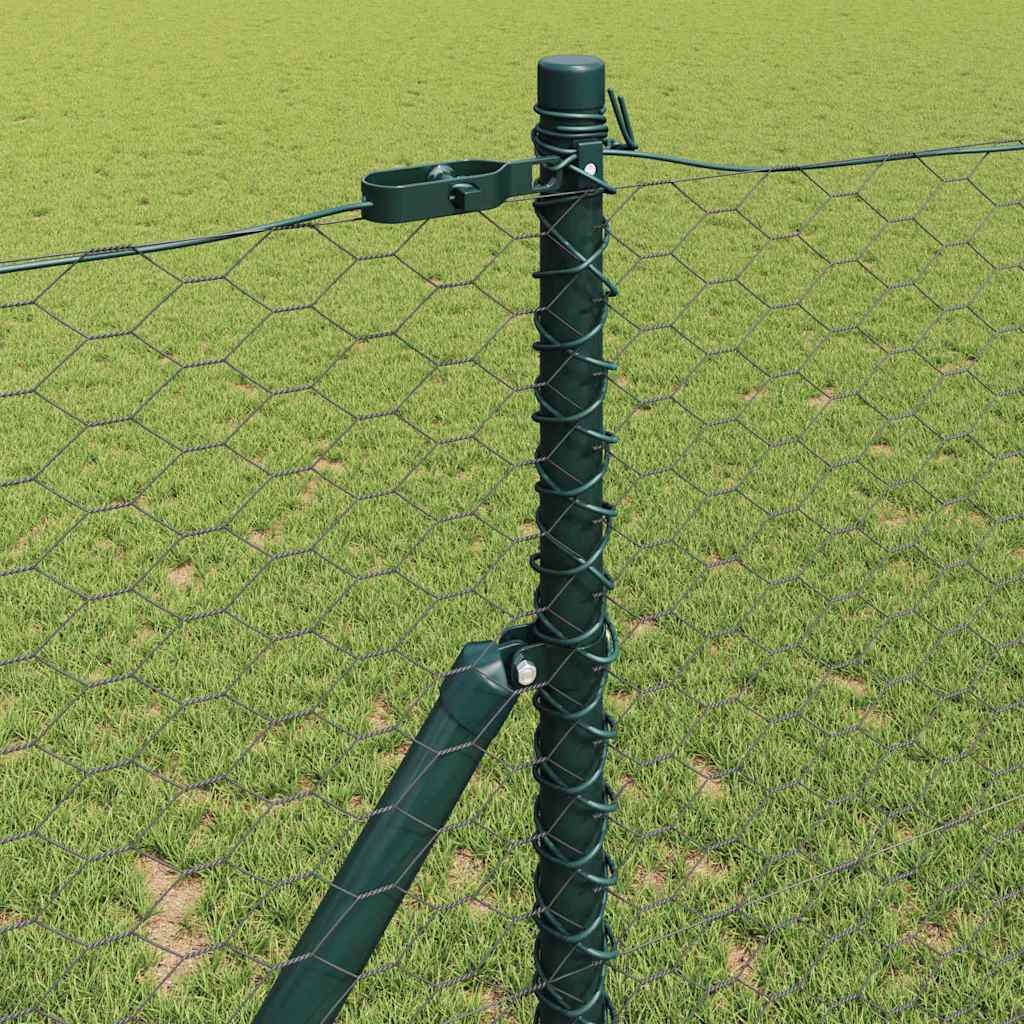 Zaun mit Pfosten Grau 1,2 x 50 m PVC-beschichteter Stahl