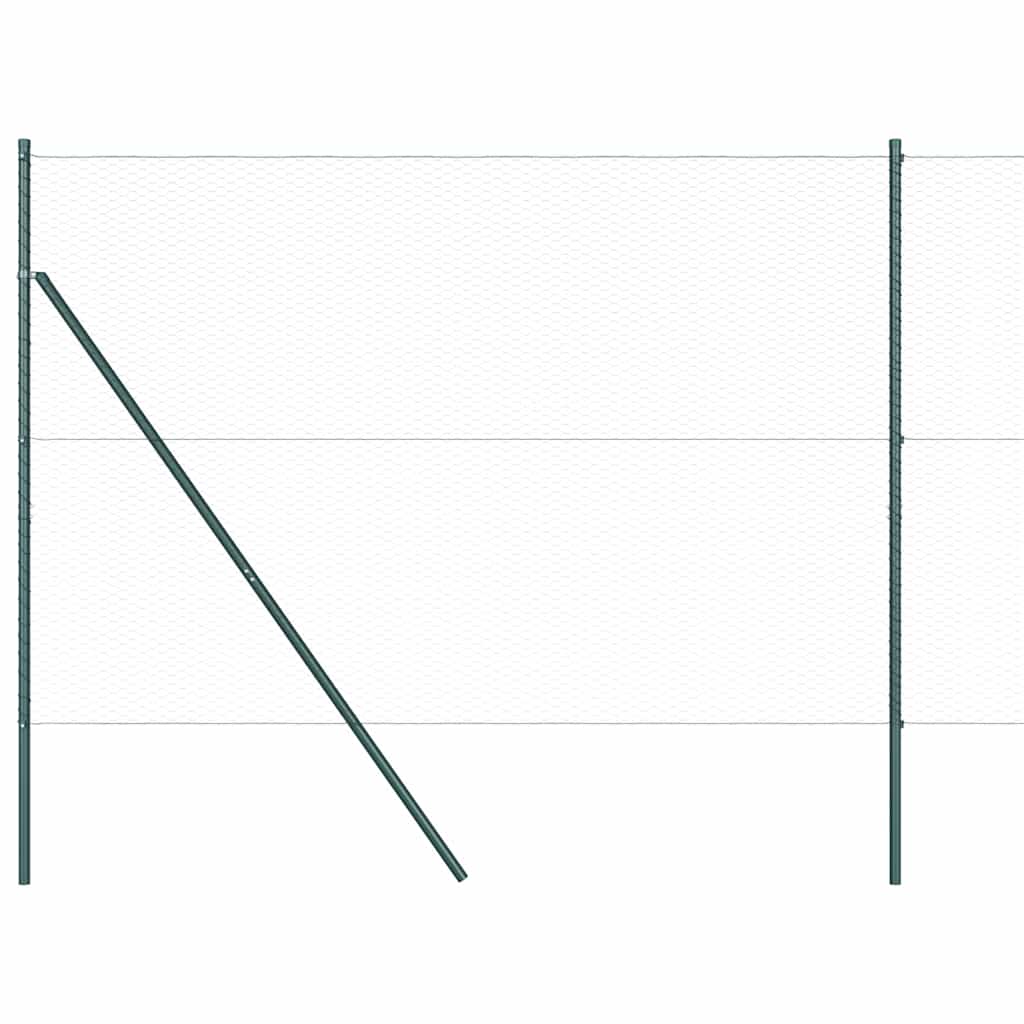 Zaun mit Pfosten Grau 1,5 x 50 m PVC-beschichteter Stahl