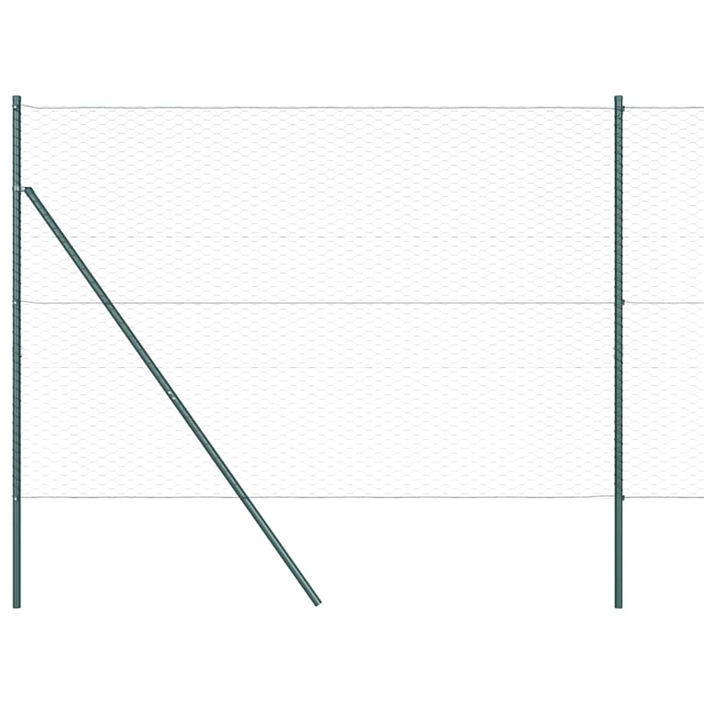 Zaun mit Pfosten Grau 1,5 x 100 m PVC-beschichteter Stahl