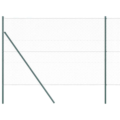 Zaun mit Pfosten Grau 1,5 x 100 m PVC-beschichteter Stahl