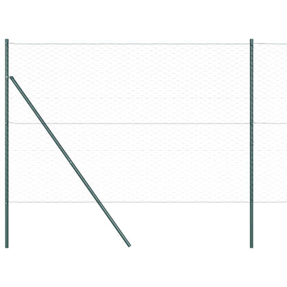 Zaun mit Pfosten Grau 1,6 x 100 m PVC-beschichteter Stahl
