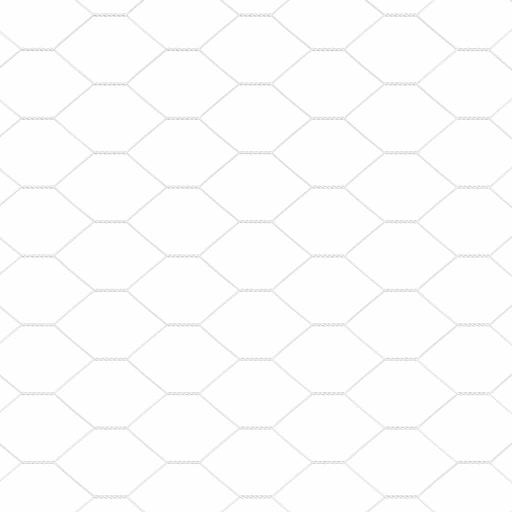 Zaun mit Pfosten Silber 1.5 x 25 m PVC-beschichteter Stahl