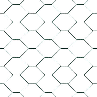 Zaun mit Pfosten Grün 0,6 x 10 m PVC-beschichteter Stahl