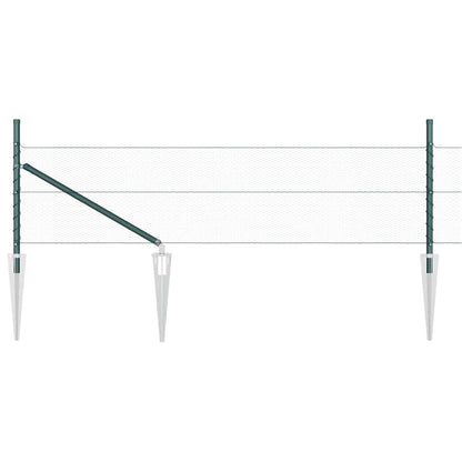 Zaun mit Pfosten Grün 0,5 x 25 m PVC-beschichteter Stahl