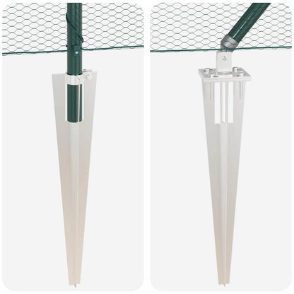 Zaun mit Pfosten Grün 1 x 25 m PVC-beschichteter Stahl
