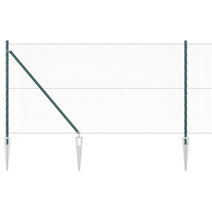 Zaun mit Pfosten Grün 1 x 25 m PVC-beschichteter Stahl