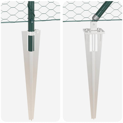 Zaun mit Pfosten Grün 1 x 25 m PVC-beschichteter Stahl