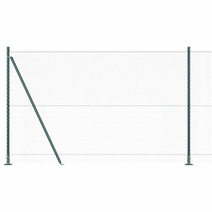 Zaun mit Pfosten Grün 1.5 x 25 m PVC-beschichteter Stahl