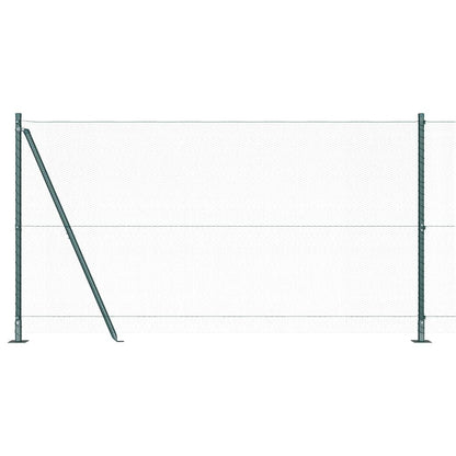 Zaun mit Pfosten Grün 1,2 x 100 m PVC-beschichteter Stahl