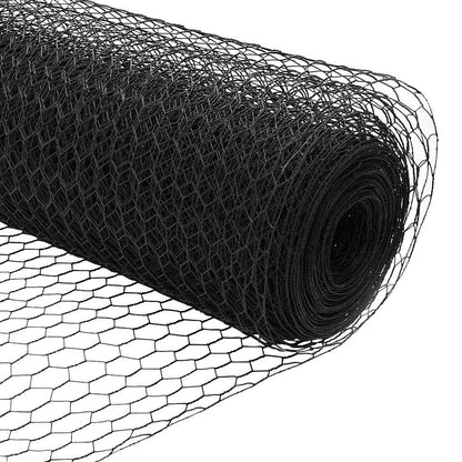 Zaun mit Pfosten Grau 1.5 x 25 m PVC-beschichteter Stahl