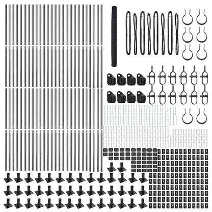 Zaun mit Pfosten Grau 1,6 x 100 m PVC-beschichteter Stahl