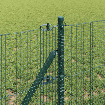 Zaun mit Pfosten Grün 0,6 x 10 m Stahl