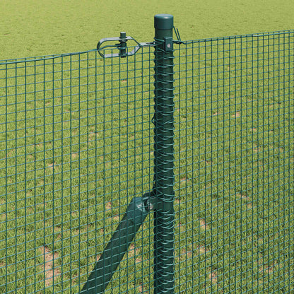Zaun mit Pfosten Grün 1,4 x 10 m Stahl