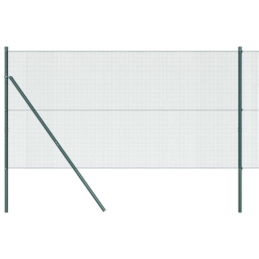 Zaun mit Pfosten Grün 1.4 x 10 m Stahl