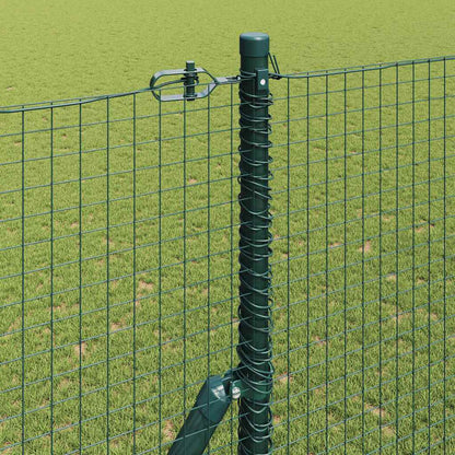 Zaun mit Pfosten Grün 1,6 x 10 m Stahl