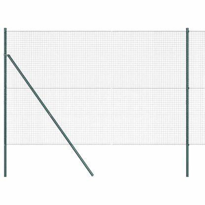 Zaun mit Pfosten Grün 1,6 x 10 m Stahl