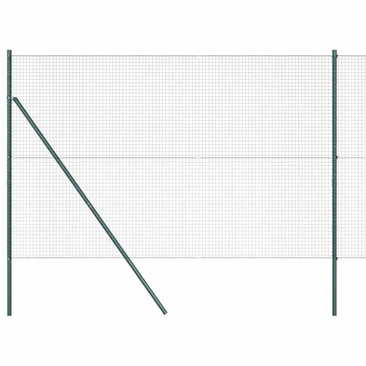 Zaun mit Pfosten Grün 1,6 x 10 m Stahl