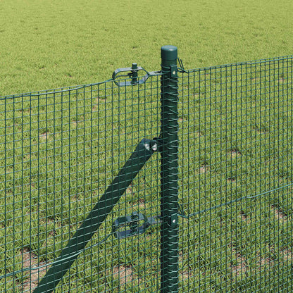 Zaun mit Pfosten Grün 0,5 x 25 m Stahl