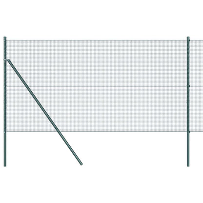Zaun mit Pfosten Grün 1,2 x 25 m Stahl