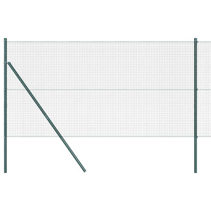 Zaun mit Pfosten Grün 1,4 x 25 m Stahl