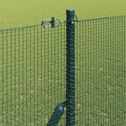 Zaun mit Pfosten Grün 1,4 x 50 m Stahl
