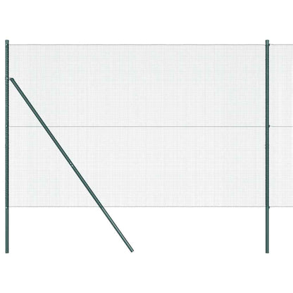 Zaun mit Pfosten Grün 1,5 x 50 m Stahl