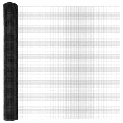 Zaun mit Pfosten Grau 1,2 x 10 m Stahl