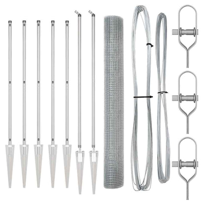 Zaun mit Pfosten Silber 1,4 x 10 m Stahl