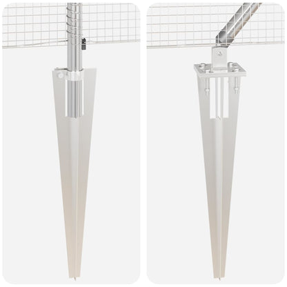 Zaun mit Pfosten Silber 1,4 x 10 m Stahl