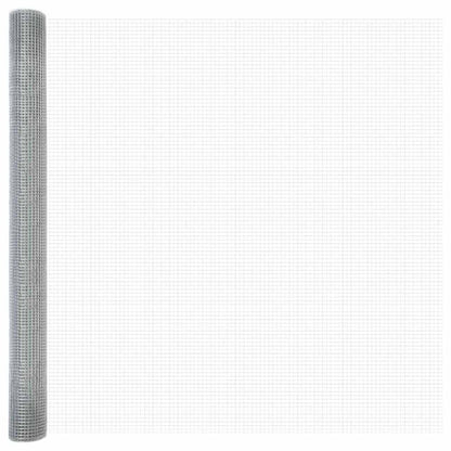 Zaun mit Pfosten Silber 1,5 x 10 m Stahl