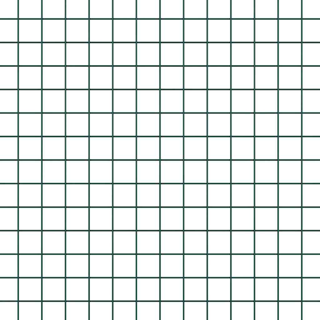 Zaun mit Pfosten Grün 1,2 x 10 m Stahl