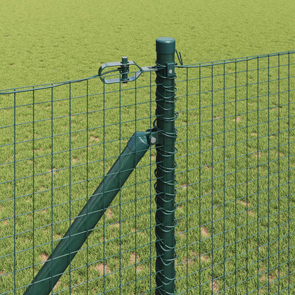 Zaun mit Pfosten Grün 1 x 25 m Stahl