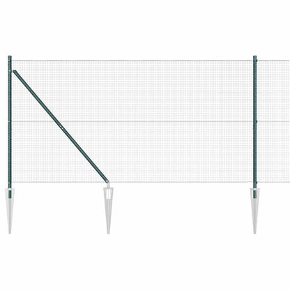 Zaun mit Pfosten Grün 1,4 x 25 m Stahl