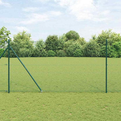 Zaun mit Pfosten Grün 1,4 x 25 m Stahl