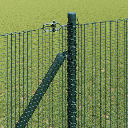 Zaun mit Pfosten Grün 1.6 x 25 m Stahl