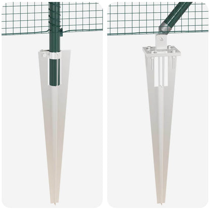 Zaun mit Pfosten Grün 0,5 x 50 m Stahl